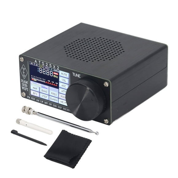 Full Band Radio Receiver, Shortwave Radio Receiver Multi Modes Fast Channels Mobile APP WIFI Configuration 3.5mm Stereo Output 2. 4in Color Touch Screen for FM