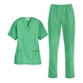 thumbnail image 4 of Strictly Scrubs Women’s Scrub Set – Includes V-Neck Top and Elastic Pant (Large, Jade), 4 of 7