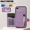 thumbnail image 5 of Mantto Case for iPhone XR,Wallet Phone Case Cute Leather Case with Card Holder Crossbody Cover for Women Girls Strap Wristlet RFID Blocking Shockproof For iPhone XR,Purple, 5 of 8