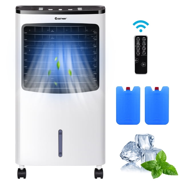Costway Ventilateur Refroidisseur Portable Filtre Humidifier Anion avec Télécommande