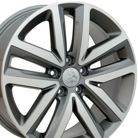 - OE Wheels 18 Inch Fits Volkswagen GTI Jetta EOS CC Tiguan Rabbit Passat Golf Beetle VW Jetta Style VW27 Gunmetal Machined 18x7.5 Rim Hollander 69941