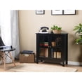 thumbnail image 5 of HomeStock Rustic Arrow Black Glass Door Accent and Display Cabinet, Wood, 5 of 5