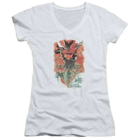 Batman/Batwoman #1 Junior Women's V-Neck T-Shirt White