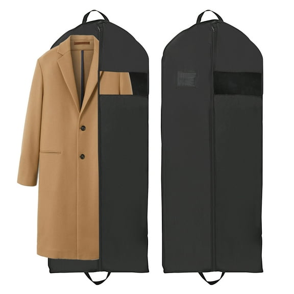 Uxcell 60 Inch Garment Bag Suit Bags for Closet Storage and Travel Hanging Clothes for Coat Jacket, 2 Pack (60*24*4")