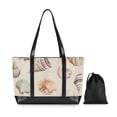thumbnail image 7 of FORMRS Canvas Laptop Tote Bag for Women with 15.6" Computer Compartments Shoulder Handbag, Green Watercolor Seashells, 7 of 7