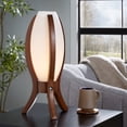 thumbnail image 3 of Desk Lamp with Walnut Wood & Frosted Glass Shade, Modern Minimalist Table Lamp for Home Office Study, 3 of 7