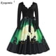 thumbnail image 2 of Disfraces de Halloween con estampado de calaveras para mujer, manga larga, años 50 y 60, vestido de fiesta de noche para ama de casa, disfraces de cosplay elegantes y aterradores, 2 of 5