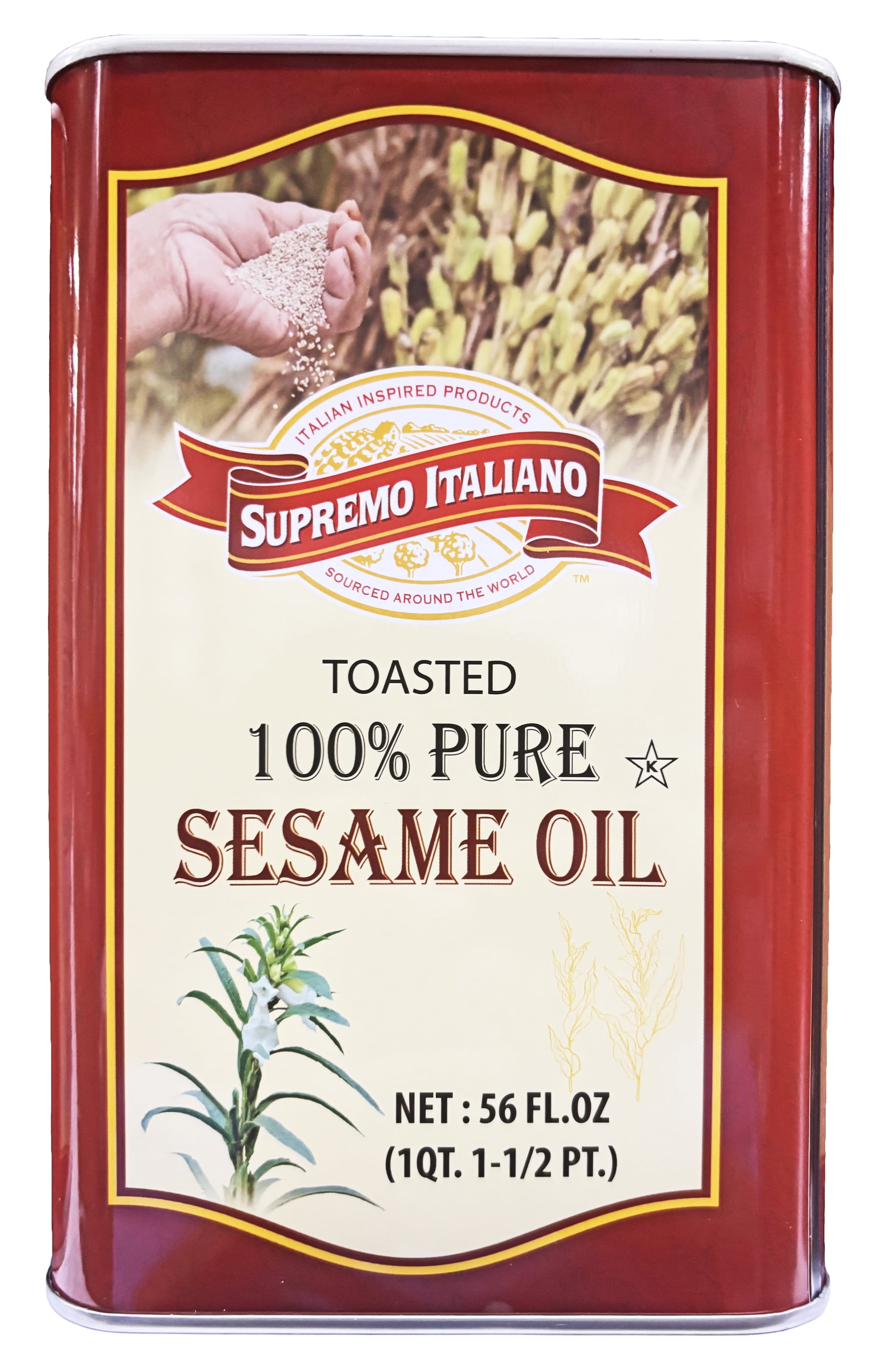 Kadoya Pure Sesame Oil for Stir Fry Cooking, 56 oz Can - Walmart.com