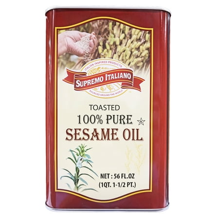 Supremo Italiano 100% Pure Toasted Sesame Oil | Kosher | 56 fl. oz.