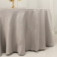 thumbnail image 5 of BalsaCircle 120" Silver Round Lamour Satin Tablecloth Table Covers Reception Catering Dining Table Linens, 5 of 8