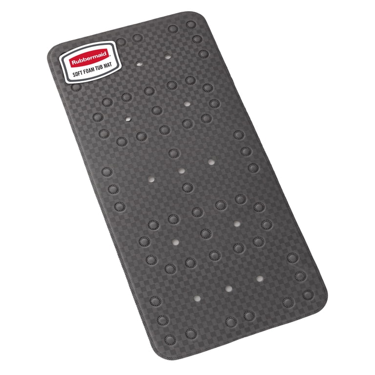 Rubbermaid Soft Foam Tub Mat, Non-Slip, Grey photo 1