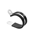 thumbnail image 3 of Unique Bargains 1.5'' R Shape Rubber Cushioned Insulated Clamps 304 Stainless Steel 10 Pack, 3 of 3