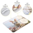 thumbnail image 4 of Rabbit Flowers White Dish Drying Mat Dish Drainer Rack Mats Water Absorbent Non-Slip Easy Clean Heat Resistant for Kitchen Counter, 4 of 8