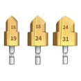 thumbnail image 1 of Brocas para escariar tuberías de alta resistencia, escariador de tuberías de PVC, escariador de tuberías de plomería, broca escariadora, herramienta de chaflán, recorte de forma de orificios, escariad, 1 of 7