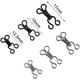 thumbnail image 2 of 50 Set Sewing Hooks and Eye Closures for Bra and Clothes - Silver and Black, 3 Sizes, 2 of 4