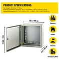 thumbnail image 3 of KFFKFF NEMA Steel Housing, 16 x 16 x 8'' NEMA 4X Steel Electric Casing, IP66 Resistant to Water & Dust, Exterior/Interior Electric Connection Box, with Fixing Panel, 3 of 9