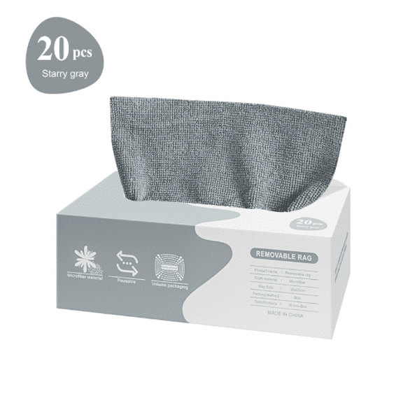 Microfiber Cleaning Cloth – 20 Pack Pull-Out Cloths, Ultra Absorbent Reusable Rags, Lint Free & Streak Free Towels for Home, Kitchen, Car & Office