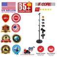 thumbnail image 2 of 5 Core Microphone Stand 3 Level Height Adjustable 24-67" w Heavy Duty Round Base Floor Mic Stands, 2 of 13