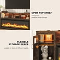 thumbnail image 6 of Blotout 95" Fireplace TV Stand for TVs up to 100" with 60" Electric Fireplace, Large Farmhous Media Entertainment Center w/LED Lights/Power Outlets & Barn Doors Storage Cabinet for Living Room,Brown, 6 of 9