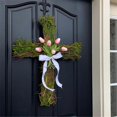 thumbnail image 3 of Easter Wreath Decor for Front Door, Easter Wreath Sign, Easter Flowers Spring Wreath Garland for Wall Decor, 3 of 5