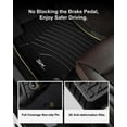 thumbnail image 4 of 3W Floor Mats for Benz GLC 2016-2022 TPE All Weather Custom Fit Floor Liner for Benz GLC 1st & 2nd Row Full Set Car Mats Black, 4 of 7