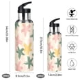 thumbnail image 2 of Yayeee 20oz Insulated Water Bottle Double Wall Stainless Steel with Flip Straw Lid, Pastel Pink Stars, 2 of 7