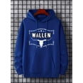 thumbnail image 4 of Wallen & Bull Skull Print Hoodie, Hoodies Para Hombres, Sudadera Con Capucha De Diseño Gráfico Casual Para Hombres Con Bolsillo Canguro Para Primavera Otoño, Como Regalos, 4 of 4
