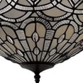 thumbnail image 5 of Black and Gray Tiffany Style Two Light Glass Dimmable Semi Flush Ceiling Light, 5 of 6