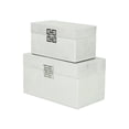 thumbnail image 2 of Galena Set of 2 Double Happiness Shagreen Boxes - White Silver, 2 of 9