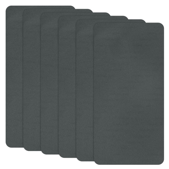 Uxcell 6-Pack Polyester Repair Patches, 7.9 x 3.9" Self-Adhesive Fabric Repair Patches for Sofas, Dark Gray