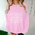 thumbnail image 5 of Jinhomg Womens 2026 Fashion Sweatshirt Cute Letter Print Pullover Oversized Comfy Long Sleeve Drop Shoulder Tops Casual Daily Wear Pink XL, 5 of 6