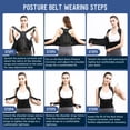 thumbnail image 4 of Behome Posture Corrector, Back Brace Posture Corrector for Women and Men, Back Support Brace for Neck Shoulder & Upper and Lower Back Pain Relief, Black (Medium), 4 of 8