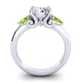 thumbnail image 4 of 2.50 Carat Unique Round Shape (F-G/VS1) Natural Diamond & Peridot Gemstone Ring for Engagement 14K White Gold Size 9.5 by Diamond Capitals, 4 of 8