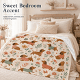 thumbnail image 3 of Cute Dachshund Dog Throw Blanket, Colorful Sausage Dog Floral Flannel Blankets Gifts for Boys Girls Women, Home Decor Throws for Couch Bed Camping Travel Living Room Bedroom, 30x40 Inch, 3 of 9