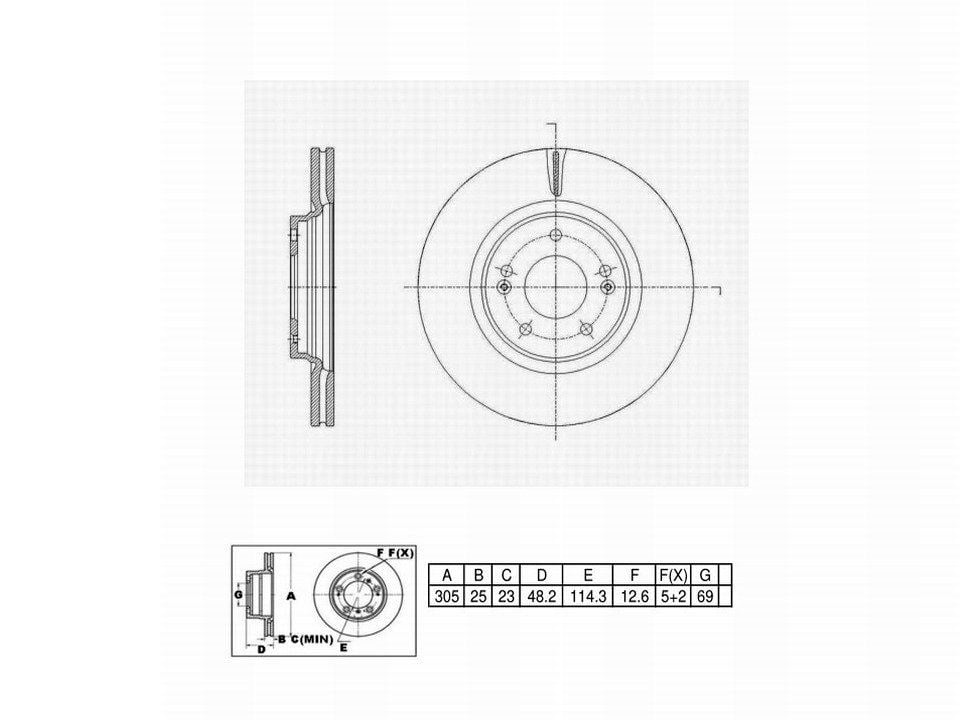 UltraHC Coated High Carbon Brake Rotor, Front UR020884