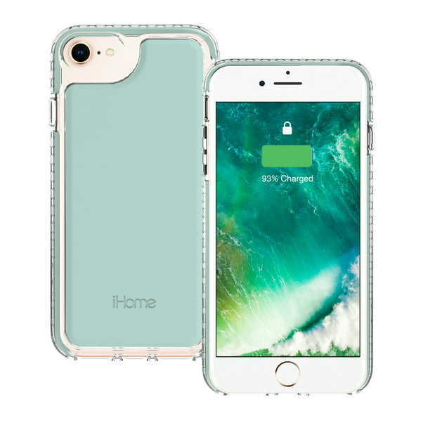 iHome iPhone 6/7/8/SE Phone Case: Silicone, Lightweight & Ultra Slim Shock Absorbent Velo Case- Wireless Charging Compatible - Walmart.com