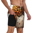 thumbnail image 2 of Gukieu Cartoon Cheetah With Attitude Print Men's Double Layer Sports Swim Trunks, Quick Dry Adjustable Waist Swim Shorts Swimwear-3X-Large, 2 of 6