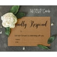 thumbnail image 4 of Inkdotpot 50 Blank RSVP Cards With Kraft Envelopes Rustic Kraft 4"x6" Response Cards-RSVP Reply Card For Wedding-Bridal Shower-Baby Shower-Rehearsal Dinner, 4 of 8