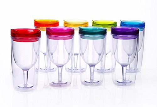 Capture Insulated Wine Tumbler Cup 10 Oz 8 Pack Walmart Com Walmart Com