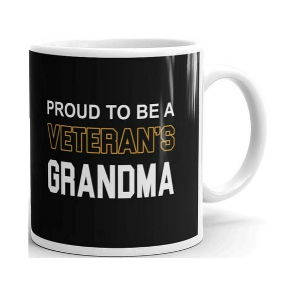 Proud To Be A Veteran's Grandma Coffee Tea Ceramic Mug Office Work Cup Gift 11oz