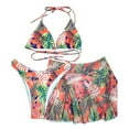 thumbnail image 5 of Utoimkio Bikini Sets for Women Swimsuits for Women 2 Piece Hawaiian Tropical Print Swim Cami Bra And Ruffles Bathing Sets Beachwear, 5 of 6
