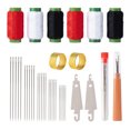 thumbnail image 1 of Hioecau 37 Pcs/Set Big Eye Sewing Needles Hand Sewing Kit Stainless Steel Needles with Seam Opener Needle Threaders Assorted Color Threads Thimbles for Sewing Repairs And Crafts, 1 of 8