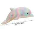 thumbnail image 3 of KIHOUT Plush Toy Cute Colorful Dolphin Doll Colorful Dolphin Doll Sleeping Pillow, 3 of 5