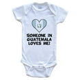thumbnail image 1 of Someone In Guatemala Loves Me Guatemalan Flag Heart Baby Bodysuit, 0-3 Months White, 1 of 2