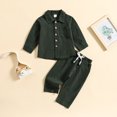 thumbnail image 4 of Gupgi 2 Pcs Chemise à Manches Courtes à Col Rabattu pour Garçons Tout-Petits + Shorts à Taille Élastique 0-4 Ans, 4 of 9