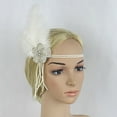 thumbnail image 6 of IDALL Headbands for Women Hair Bands Flapper Feather Headband 1920s Accessories Crystal Beaded Wedding Headpiece Head Scarf B One Size, 6 of 6