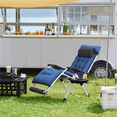 thumbnail image 4 of Topeakmart Recliner Chair with 8cm Padded Cushion, Navy Blue, 4 of 6