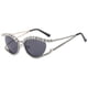 thumbnail image 1 of Gafas de sol con forma de ojo de gato y diamantes, gafas de sol con personalidad de moda, gafas de sol femeninas con forma cóncava, 1 of 5