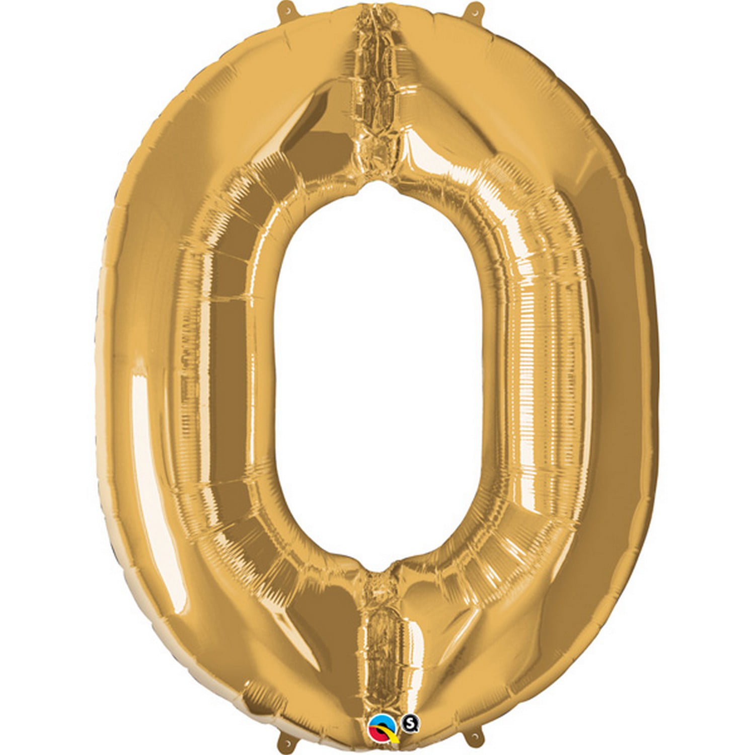 Number 2-34" Long Qualatex Shiny Gold Metallic Birthday Balloon 