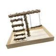 thumbnail image 4 of Soporte de juego para pájaros, parque infantil para pájaros, perchas para pájaros, soporte de madera para loros pequeños, medianos, cacatúas, pinzones, 4 of 9